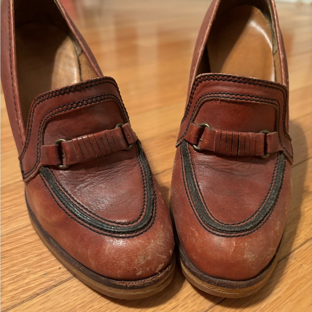 Vintage loafer heels twee- size 7
